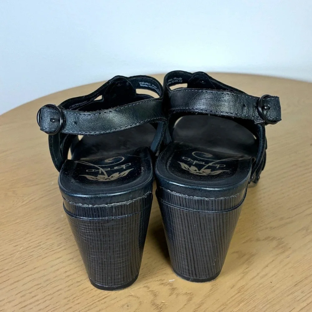 Dansko Nina Slingback Leather Heel Sandals Women's EU 38 US 7.5 Floral Summer - Picture 5 of 8